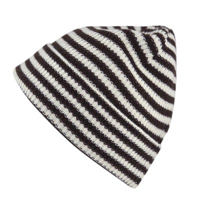 Beanies - Gårda Saint-Gervais Striped Wool Mix Beanie (brun/hvid)