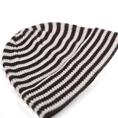 Beanies - Gårda Saint-Gervais Striped Wool Mix Beanie (brun/hvid)