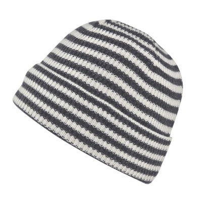 Beanies - Gårda Saint-Gervais Striped Wool Mix Beanie (mørkegrå/hvid)