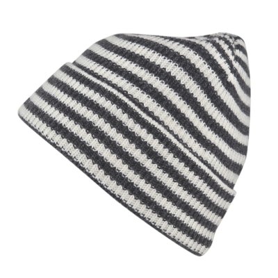 Beanies - Gårda Saint-Gervais Striped Wool Mix Beanie (mørkegrå/hvid)