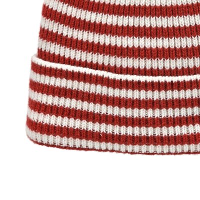 Beanies - Gårda Saint-Gervais Striped Wool Mix Beanie (rød/hvid)