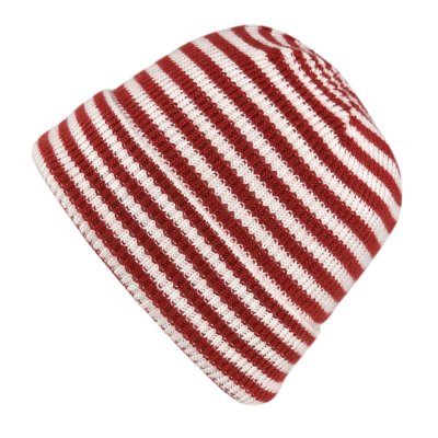 Beanies - Gårda Saint-Gervais Striped Wool Mix Beanie (rød/hvid)