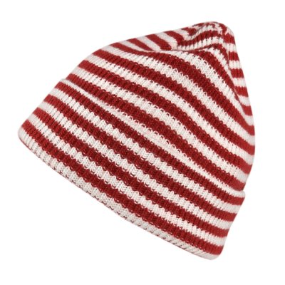 Beanies - Gårda Saint-Gervais Striped Wool Mix Beanie (rød/hvid)