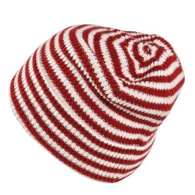 Beanies - Gårda Saint-Gervais Striped Wool Mix Beanie (rød/hvid)