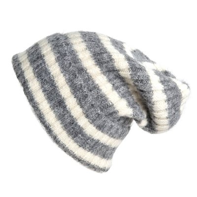 Beanies - Gårda Isfjord Slouch Beanie (grå/hvid)