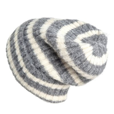 Beanies - Gårda Isfjord Slouch Beanie (grå/hvid)