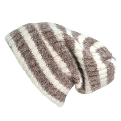 Beanies - Gårda Isfjord Slouch Beanie (kaki/hvid)