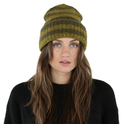 Beanies - Gårda Lech Striped Wool Mix Beanie (grøn)