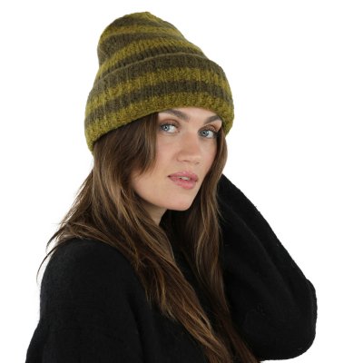 Beanies - Gårda Lech Striped Wool Mix Beanie (grøn)