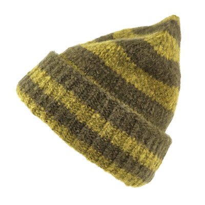 Beanies - Gårda Lech Striped Wool Mix Beanie (grøn)