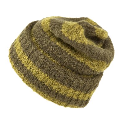 Beanies - Gårda Lech Striped Wool Mix Beanie (grøn)