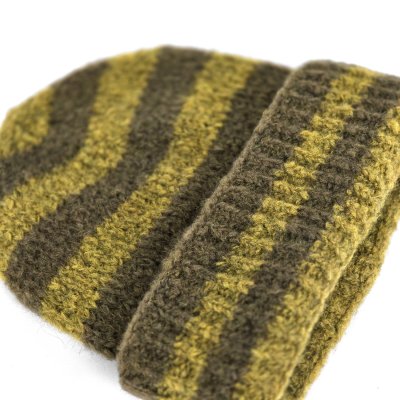 Beanies - Gårda Lech Striped Wool Mix Beanie (grøn)