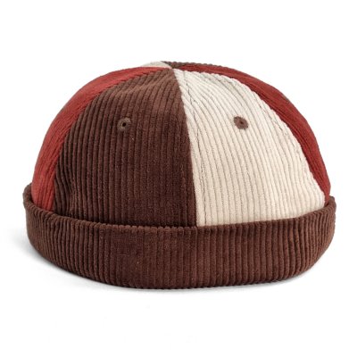 Beanies - Gårda Lockport Docker Beanie (brun/rød/creme)