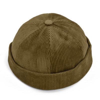 Beanies - Gårda Lymington Corduroy Docker Beanie (grøn)