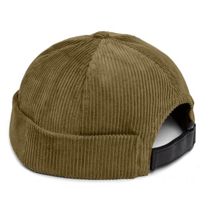 Beanies - Gårda Lymington Corduroy Docker Beanie (grøn)