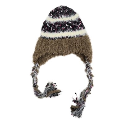 Beanies - Gårda Quellon Knit Earflap Beanie (brun/flerfarvet)