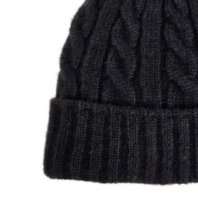Beanies - Gårda Saas-Fee Cable Knit Wool Mix Beanie (sort)