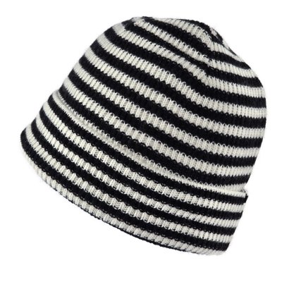 Beanies - Gårda Saint-Gervais Striped Wool Mix Beanie (sort/hvid)