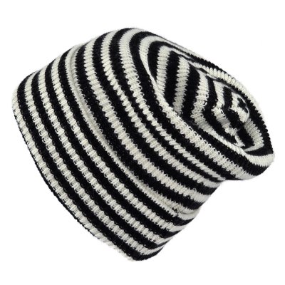 Beanies - Gårda Saint-Gervais Striped Wool Mix Beanie (sort/hvid)