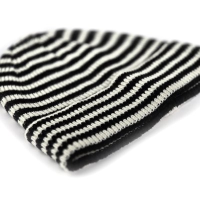 Beanies - Gårda Saint-Gervais Striped Wool Mix Beanie (sort/hvid)