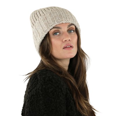 Beanies - Gårda Val d'Isère Wool Mix Beanie (lys beige)