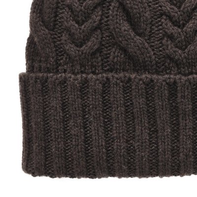 Beanies - Gårda Villars Cable Knit Wool Mix Beanie (brun)