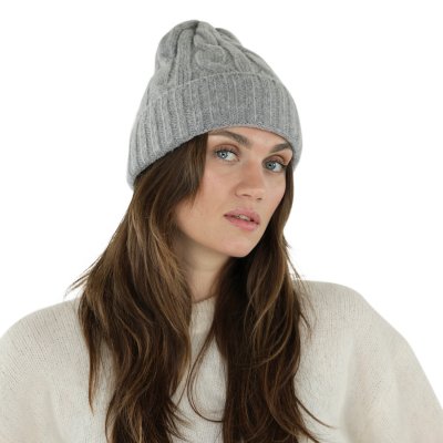 Beanies - Gårda Bad Gastein Cable Knit Wool Mix Beanie (grå)