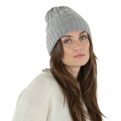Beanies - Gårda Bad Gastein Cable Knit Wool Mix Beanie (grå)