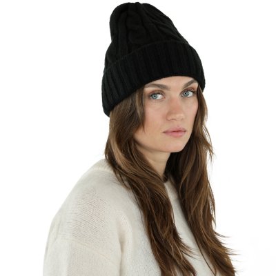 Beanies - Gårda Bad Gastein Cable Knit Wool Mix Beanie (sort)