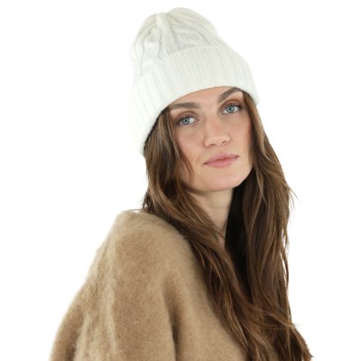 Beanies - Gårda Bad Gastein Cable Knit Wool Mix Beanie (hvid)