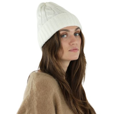 Beanies - Gårda Bad Gastein Cable Knit Wool Mix Beanie (hvid)