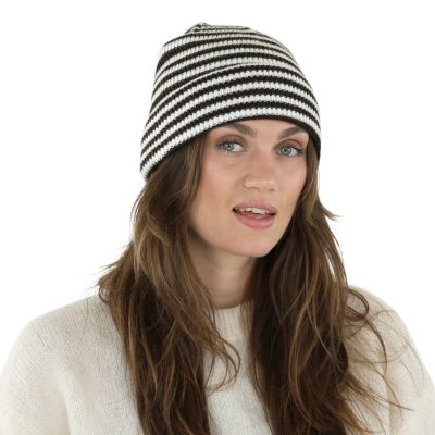 Beanies - Gårda Saint-Gervais Striped Wool Mix Beanie (brun/hvid)