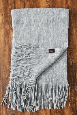 Halsdukar - Gårda Knitted Woolmix Scarf (Ljusgrå)