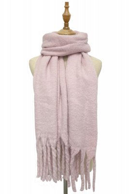 Halstørklæder - Gårda Soft Tassel Blanket Scarf (Pale Pink)