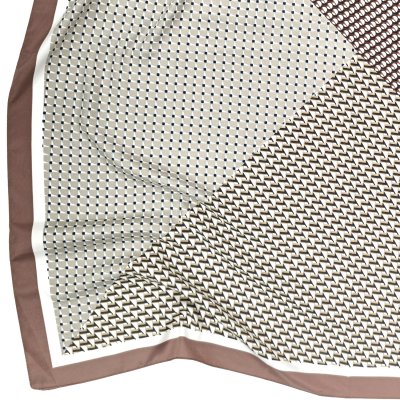 Tørklæde - Gårda Narbonne Satin Scarf (brun/hvid)