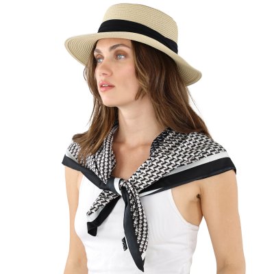 Tørklæde - Gårda Narbonne Satin Scarf (sort/hvid)