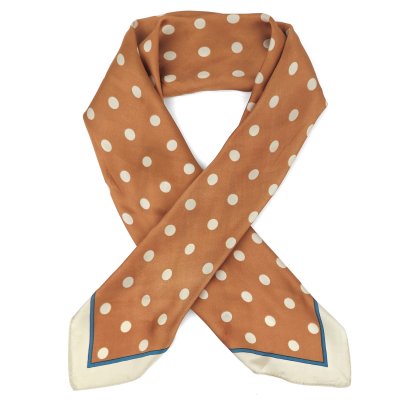 Tørklæde - Gårda Polka Dot Satin Scarf (orange)