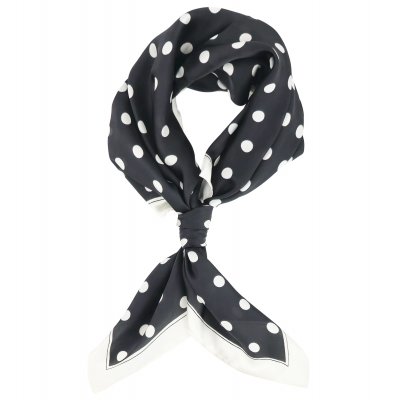 Tørklæde - Gårda Polka Dot Satin Scarf (sort)