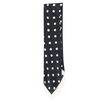 Tørklæde - Gårda Polka Dot Satin Scarf (sort)