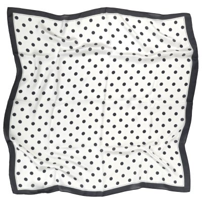 Tørklæde - Gårda Polka Dot Satin Scarf (hvid)
