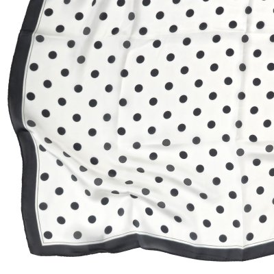 Tørklæde - Gårda Polka Dot Satin Scarf (hvid)