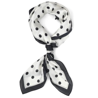 Tørklæde - Gårda Polka Dot Satin Scarf (hvid)