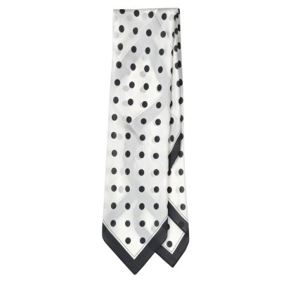 Tørklæde - Gårda Polka Dot Satin Scarf (hvid)