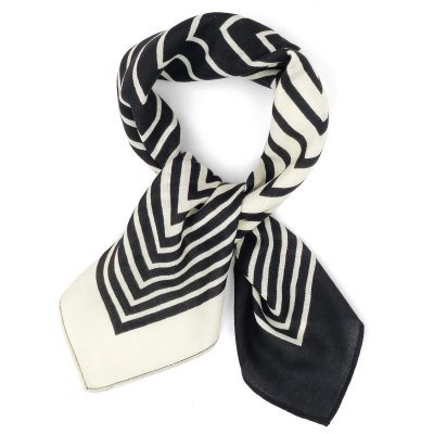 Tørklæde - Gårda Tabriz Satin Scarf (sort/creme)