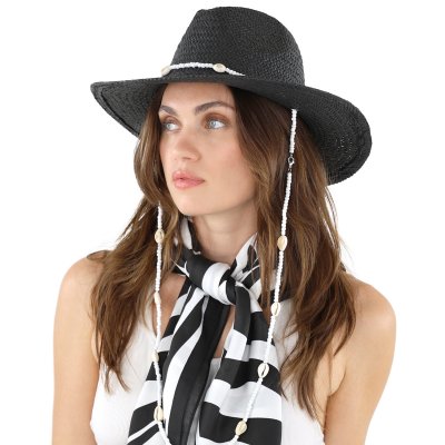 Tørklæde - Gårda Zebra Satin Scarf (sort)