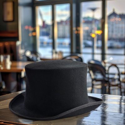 Hatte - Gårda Chiesa Top Hat Wool (sort)