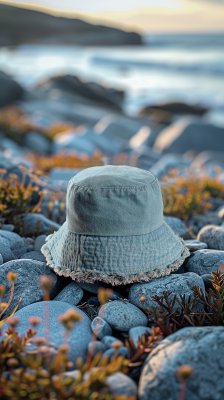 Hatte - Gårda Brooke Denim Bucket Hat (lyseblå)