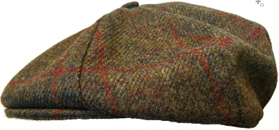 Sixpence / Flat cap - Lawrence and Foster York (mørkegrøn tweed)