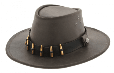 Hatte - Jacaru Hunter Oiled Leather Hat (brun)