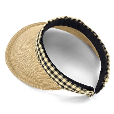 Solvisir - Gårda Split Visor (natur/sort/beige)
